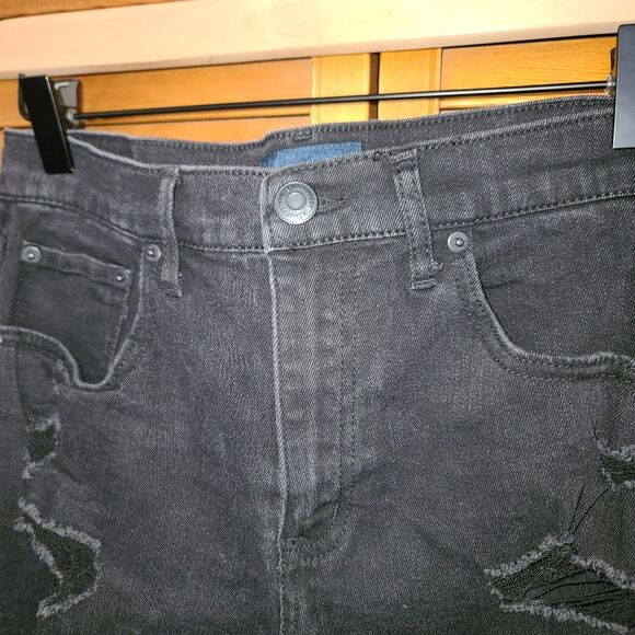 Aeropostale Black Cheeky Denim Shorts Size 8 - Picture 4 of 8